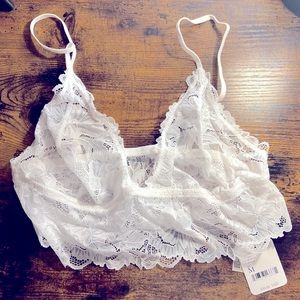 Free People White Lace Bralette Size Medium New With Tags
